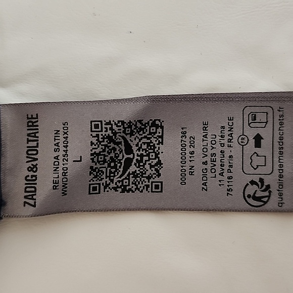 NWT Zadig & Voltaire Relinda Satin Button Front Midi Dress Size Large - Picture 13 of 14